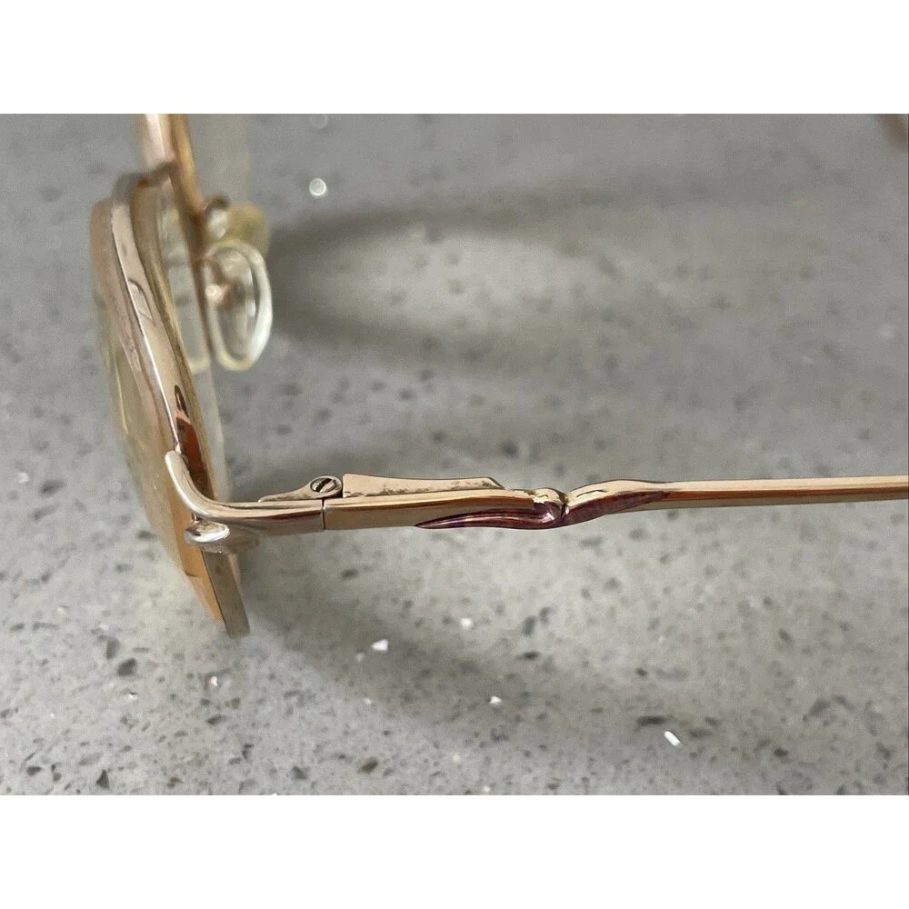 La Strada Eyeglasses Frames ONLY 118 0N3S Gold Metal 54-16-140 Full Rim pink